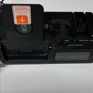 Black Radio with Adjustable Charging Coil